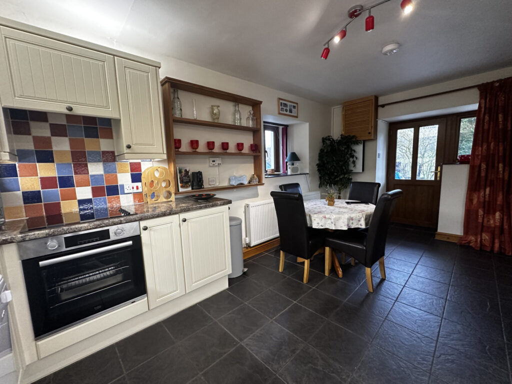 Country Kitchen, well equipped kitchen, family dining, Basel Cottage, Brecon Beacons, Llandovery, Discover Carmarthenshire, Wales, direct access to outdoors